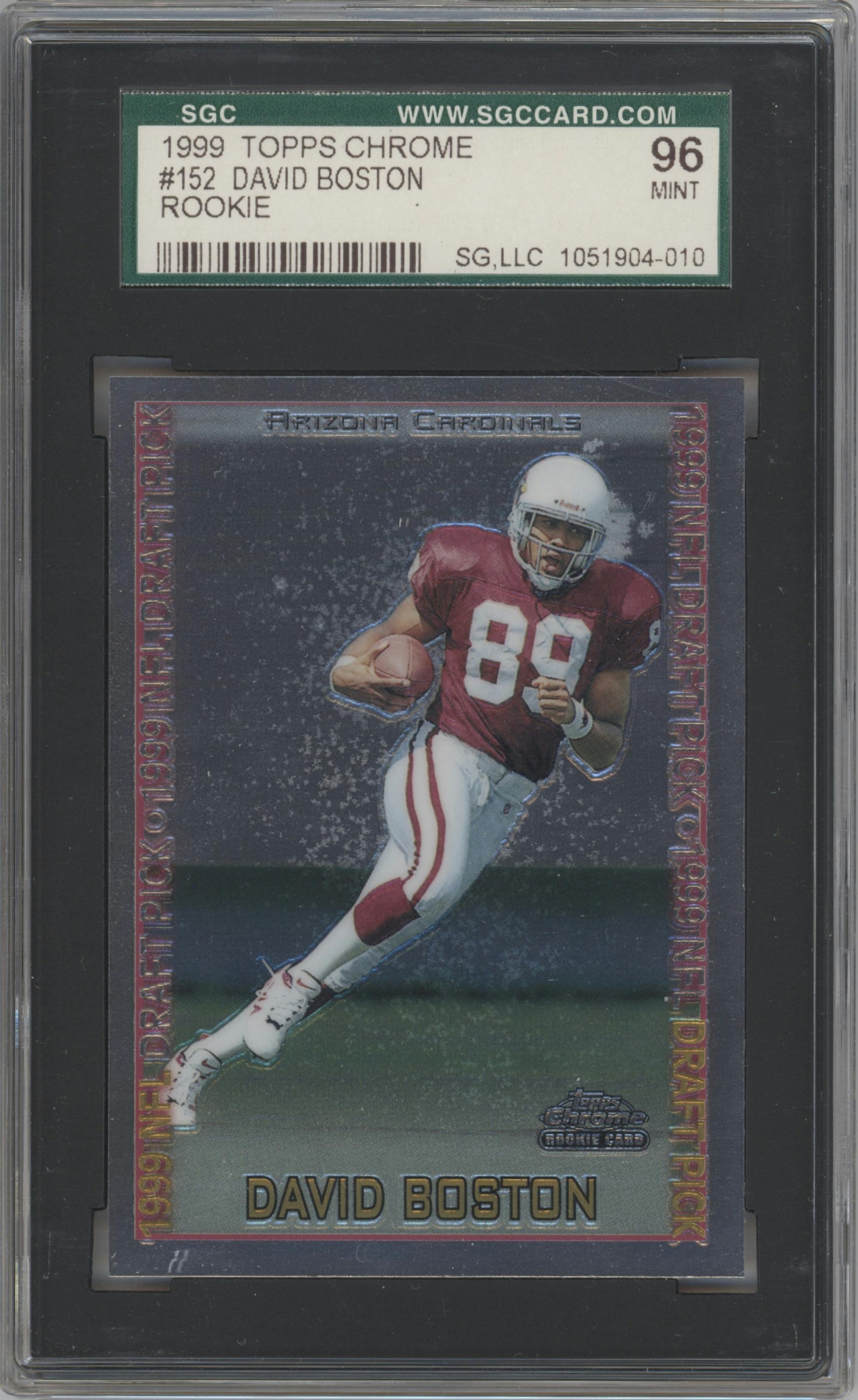 David Boston from the 1999 Topps Chrome set graded by SGC and given an overall grade of 9.