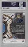 Bryce Young from the 2023 Panini Select set featuring a Tri-Color Prizm parallel graded by PSA and given an overall grade of 10.