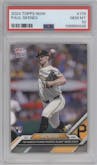 Paul Skenes from the 2024 Topps Now set graded by PSA and given an overall grade of 10.