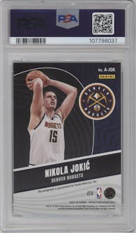 Nikola Jokic from the 2023-24 Panini Revolution set featuring a Asia  parallel graded by PSA and given an overall grade of 9.