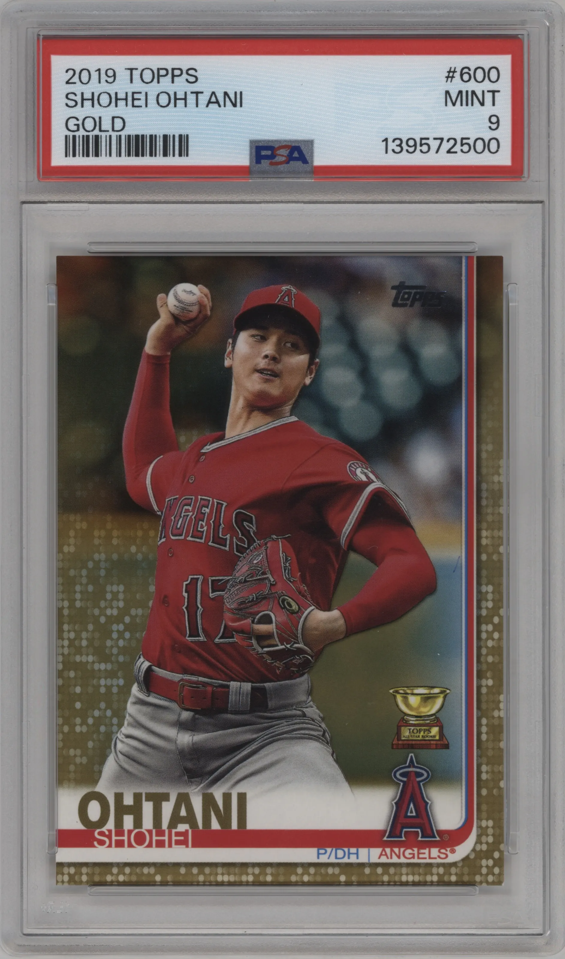 2019 Topps Series 2 Shohei Ohtani Gold #600 PSA 9