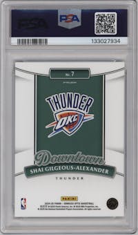 Shai Gilgeous-Alexander from the 2024-25 Donruss Optic set graded by PSA and given an overall grade of 10.