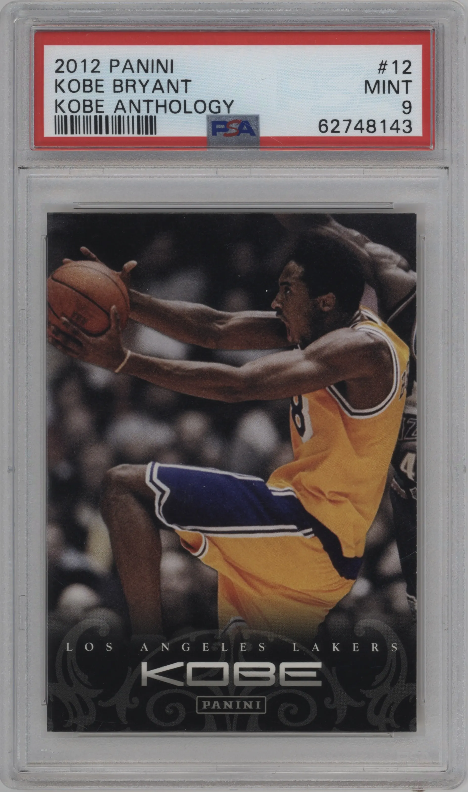 2012 Panini Kobe Anthology Kobe Bryant #12 PSA 9