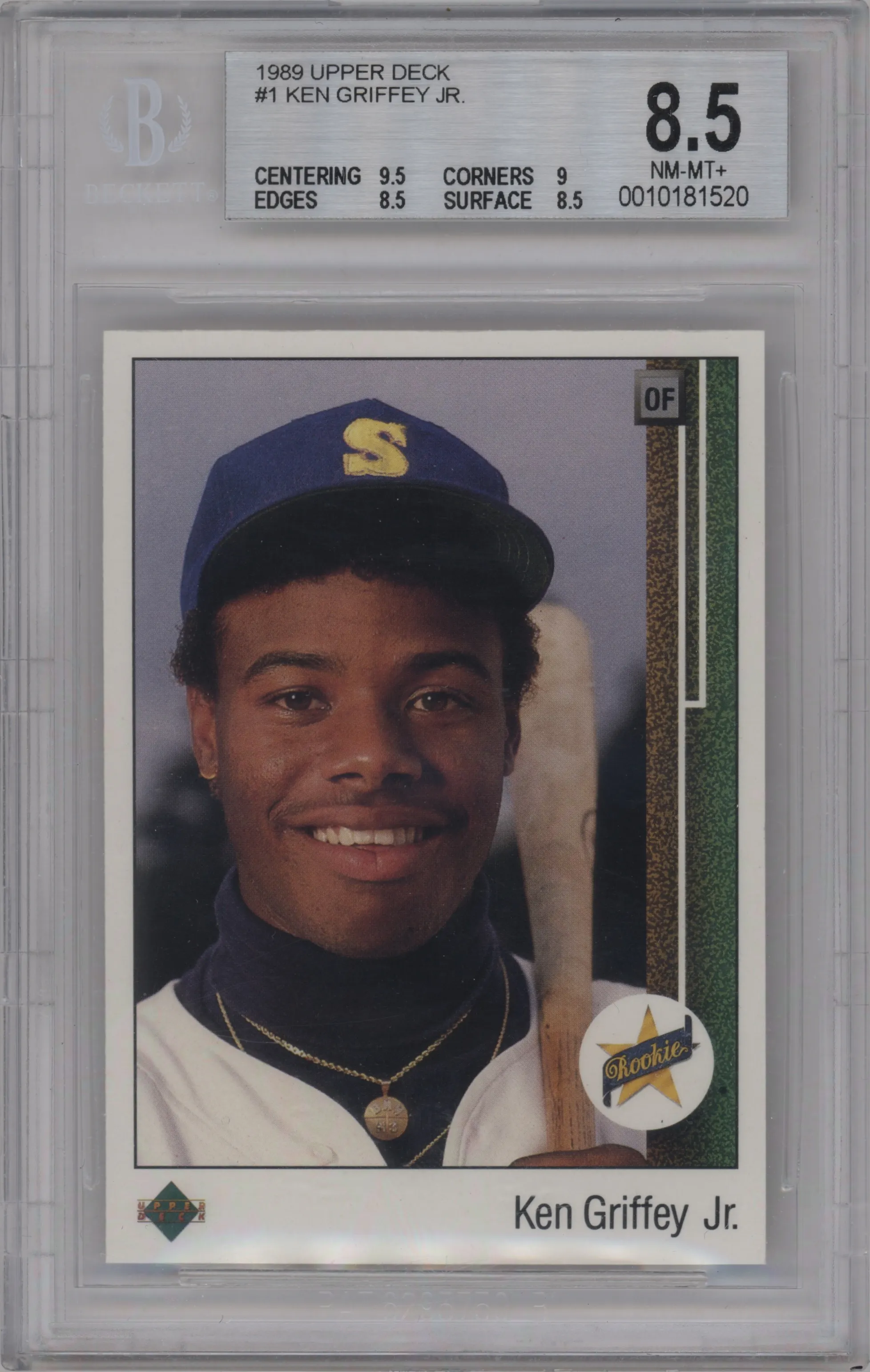1989 Upper Deck Ken Griffey Jr. BGS 8.5