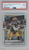Jordan Love from the 2020 Panini Donruss Optic set featuring a Holo parallel graded by PSA and given an overall grade of 9.