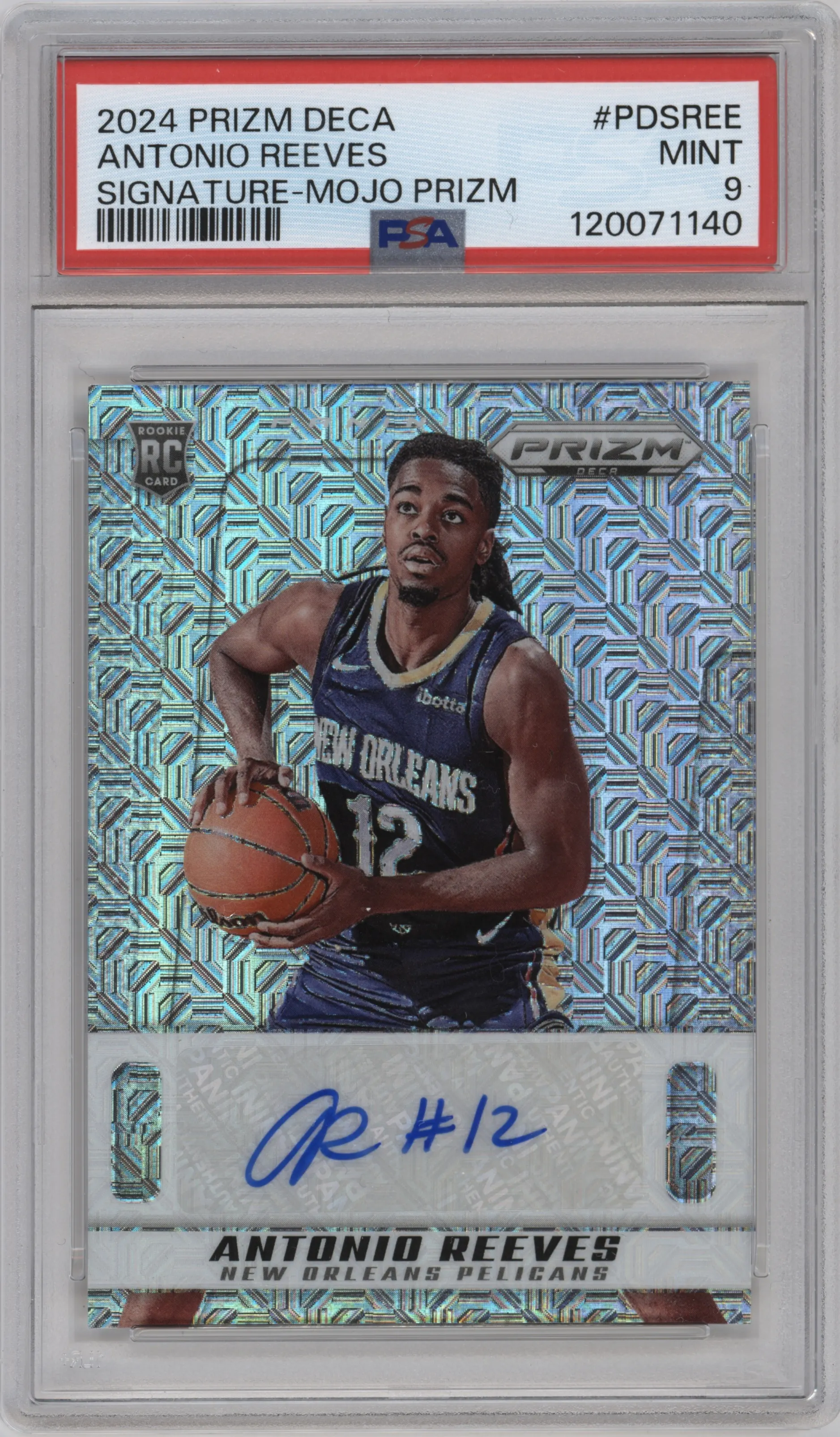 2024 Panini Prizm Deca Sig. Antonio Reeves Mojo PSA 9