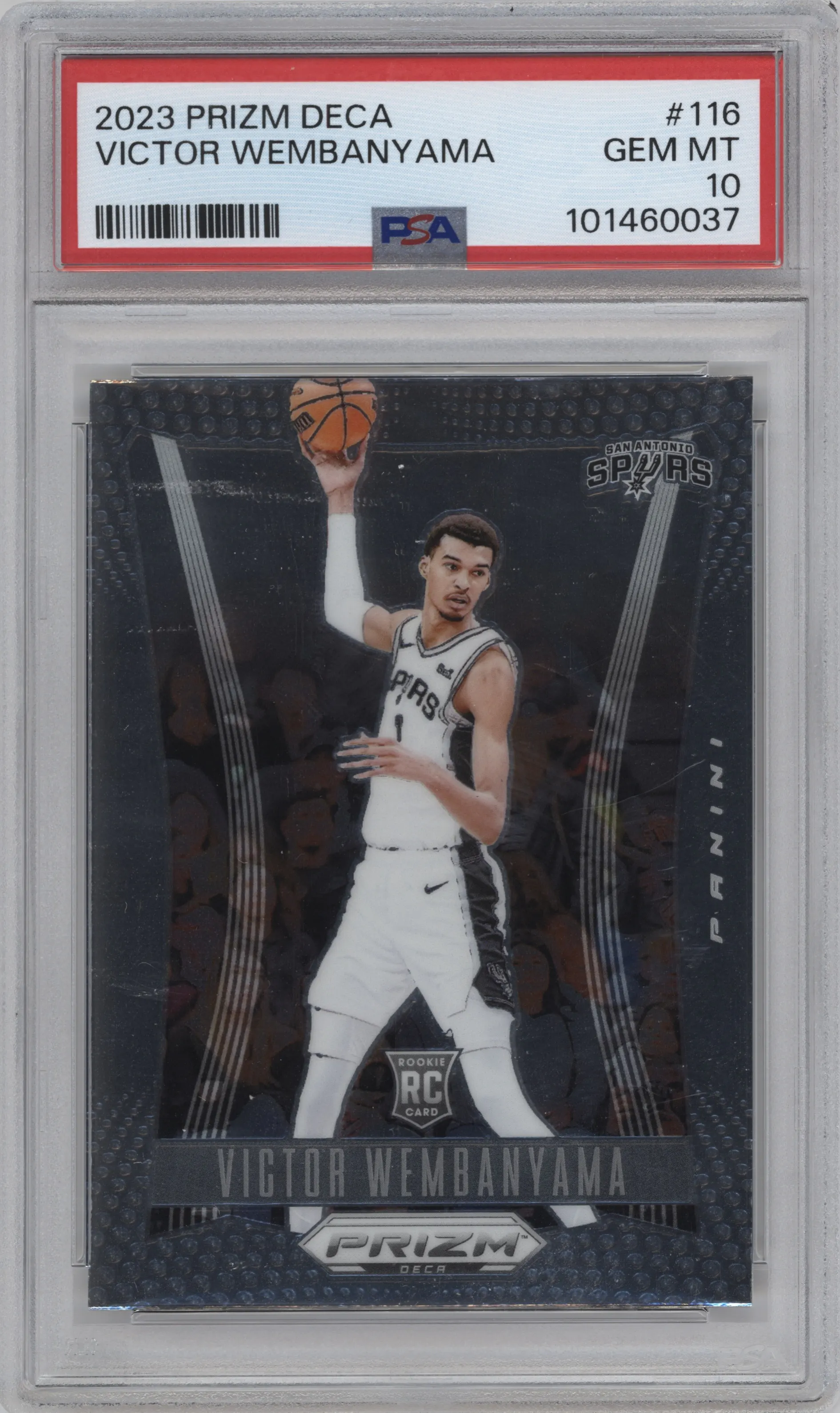 2023 Panini Prizm Deca Victor Wembanyama #116 PSA 10