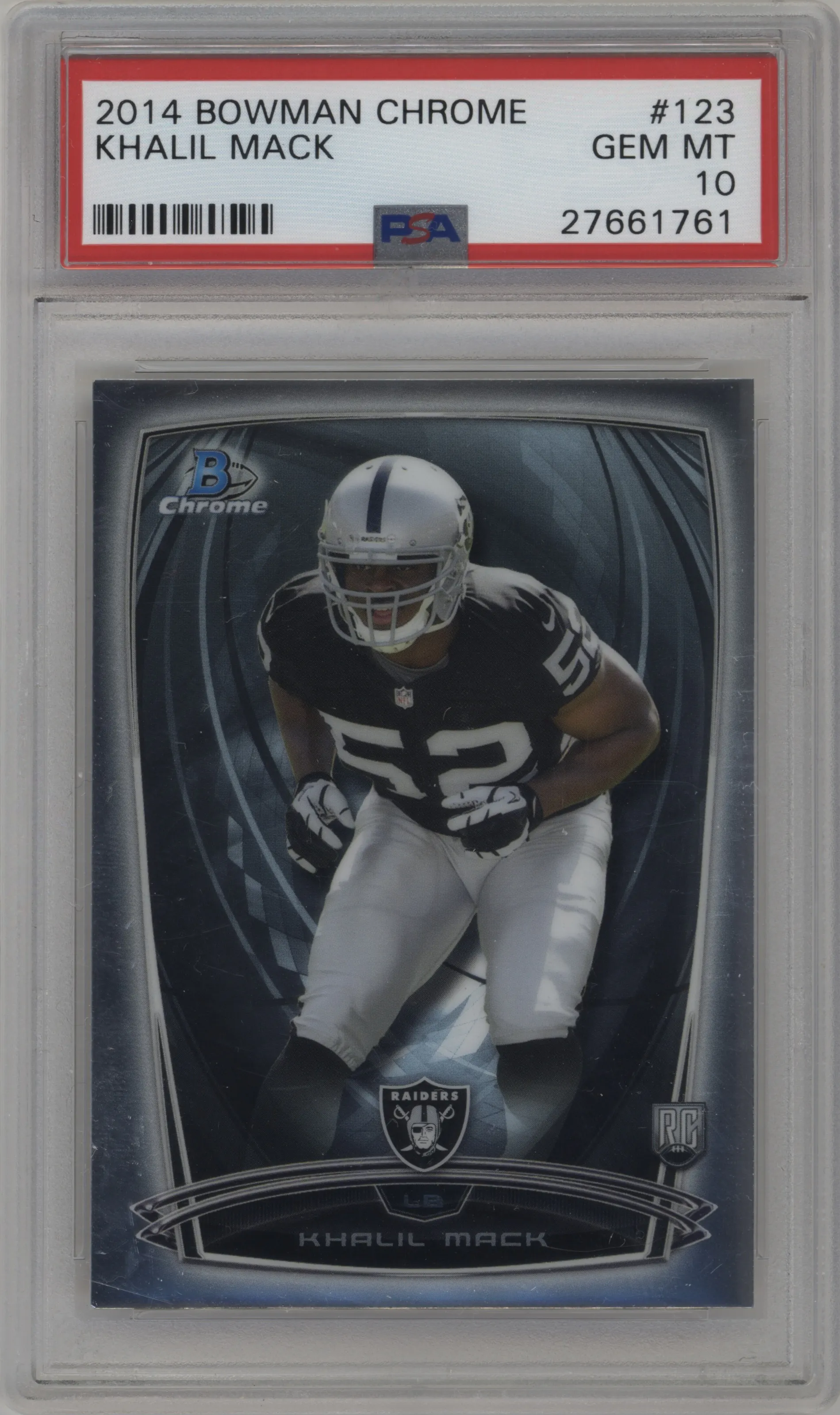 2014 Bowman Chrome Khalil Mack #123 PSA 10