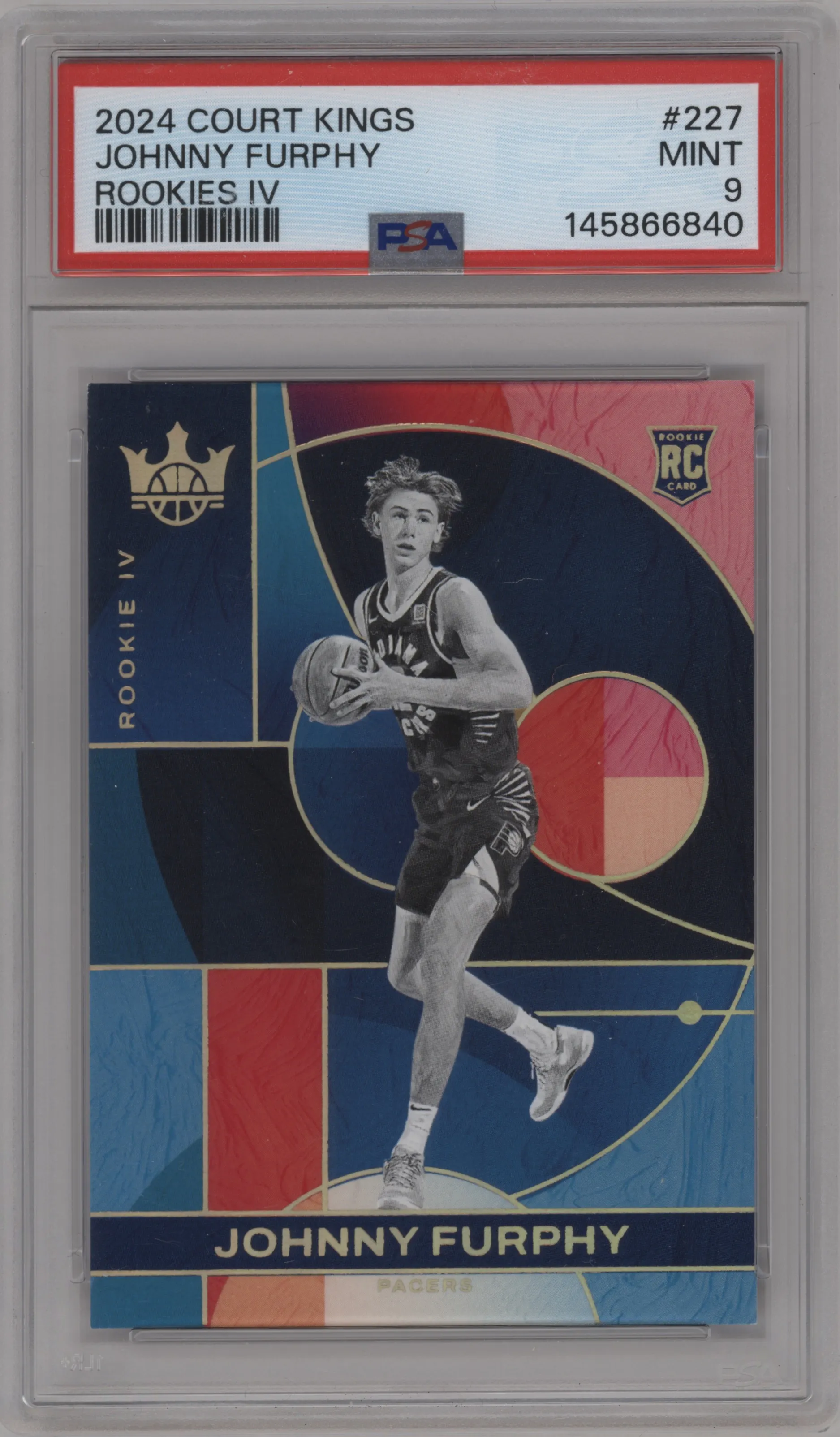 2024 Panini Court Kings Rookies IV Johnny Furphy #227 PSA 9