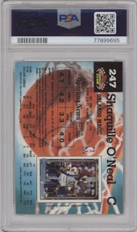 Shaquille O'Neal  from the 1992-93 Topps Stadium Club set graded by PSA and given an overall grade of 8.