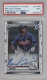 Michael Harris from the 2020 Bowman Chrome set graded by PSA and given an overall grade of 9.