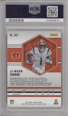 Ja'Marr Chase from the 2021 Panini Mosaic set graded by PSA and given an overall grade of 10.