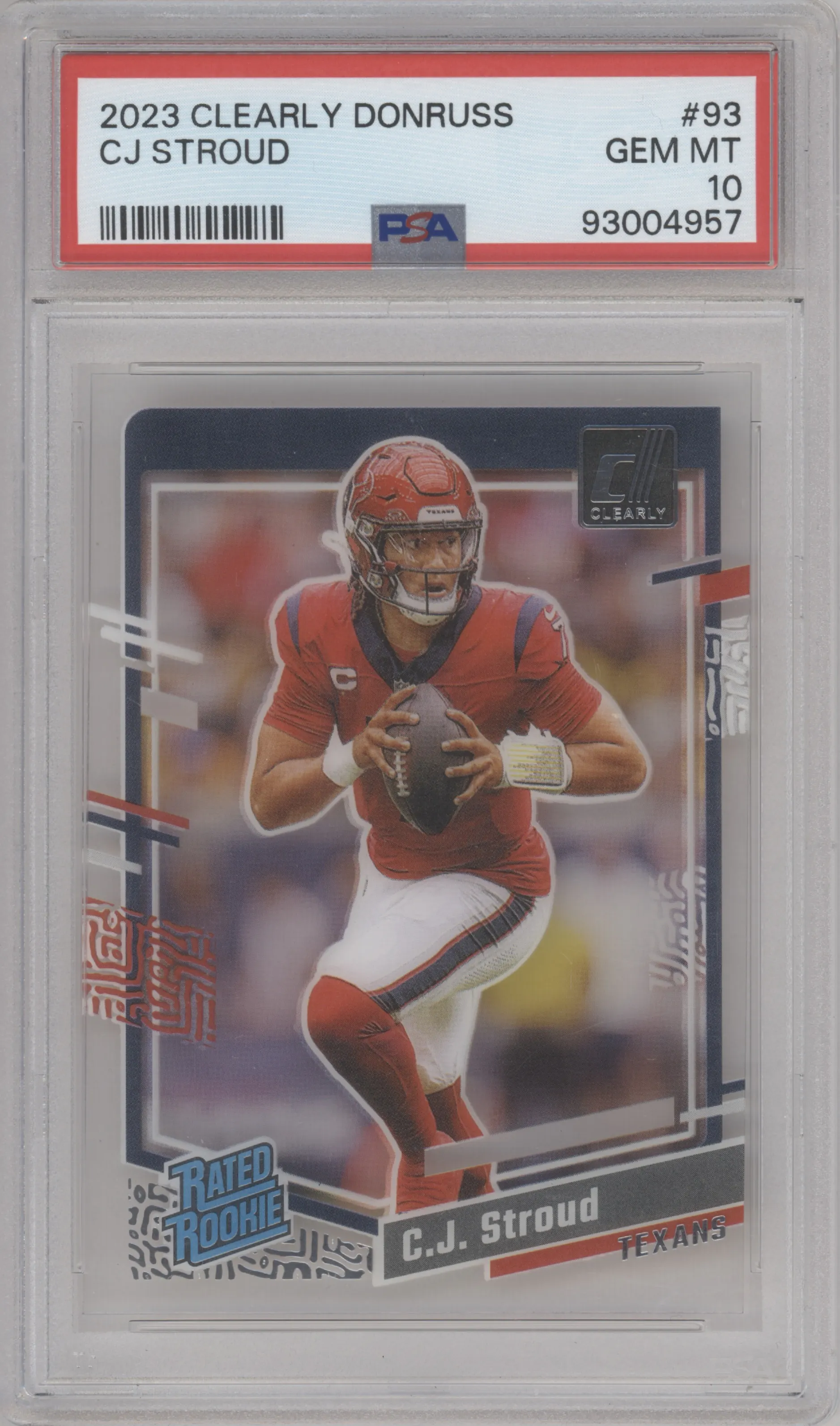 2023 Clearly Donruss Rated Rookie C.J. Stroud #93 PSA 10