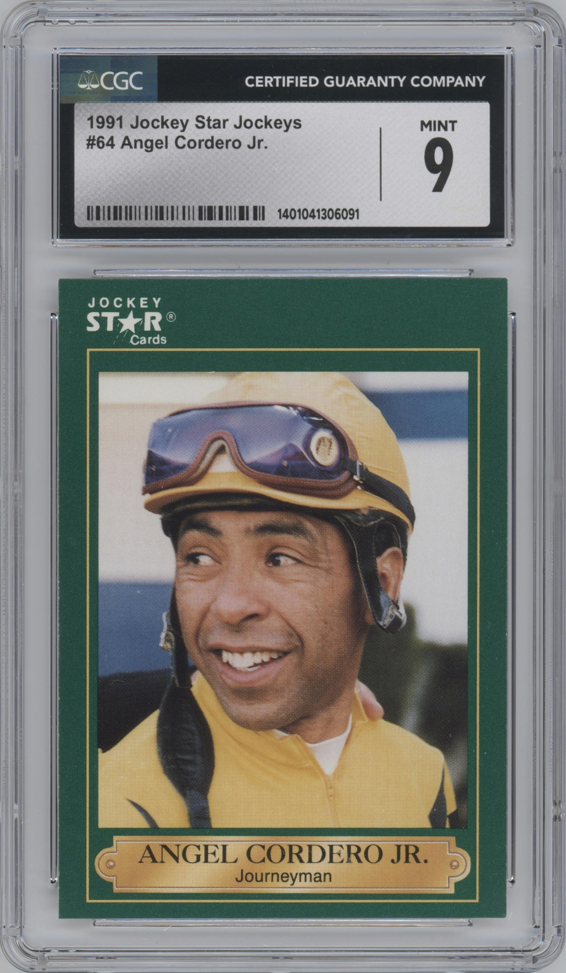 Angel Cordero Jr. from the 1991 Jockey Star Jockeys set graded by CSG and given an overall grade of 9.