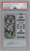 Chris Olave from the 2022 Panini Contenders Optic set featuring a Silver parallel graded by PSA and given an overall grade of 9.