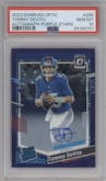 Tommy DeVito  from the 2023 Donruss Optic set featuring a Purple Stars parallel graded by PSA and given an overall grade of 10.