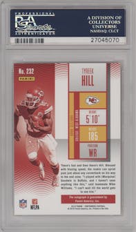 Tyreek Hill from the 2016 Panini Contenders set graded by PSA and given an overall grade of 10.