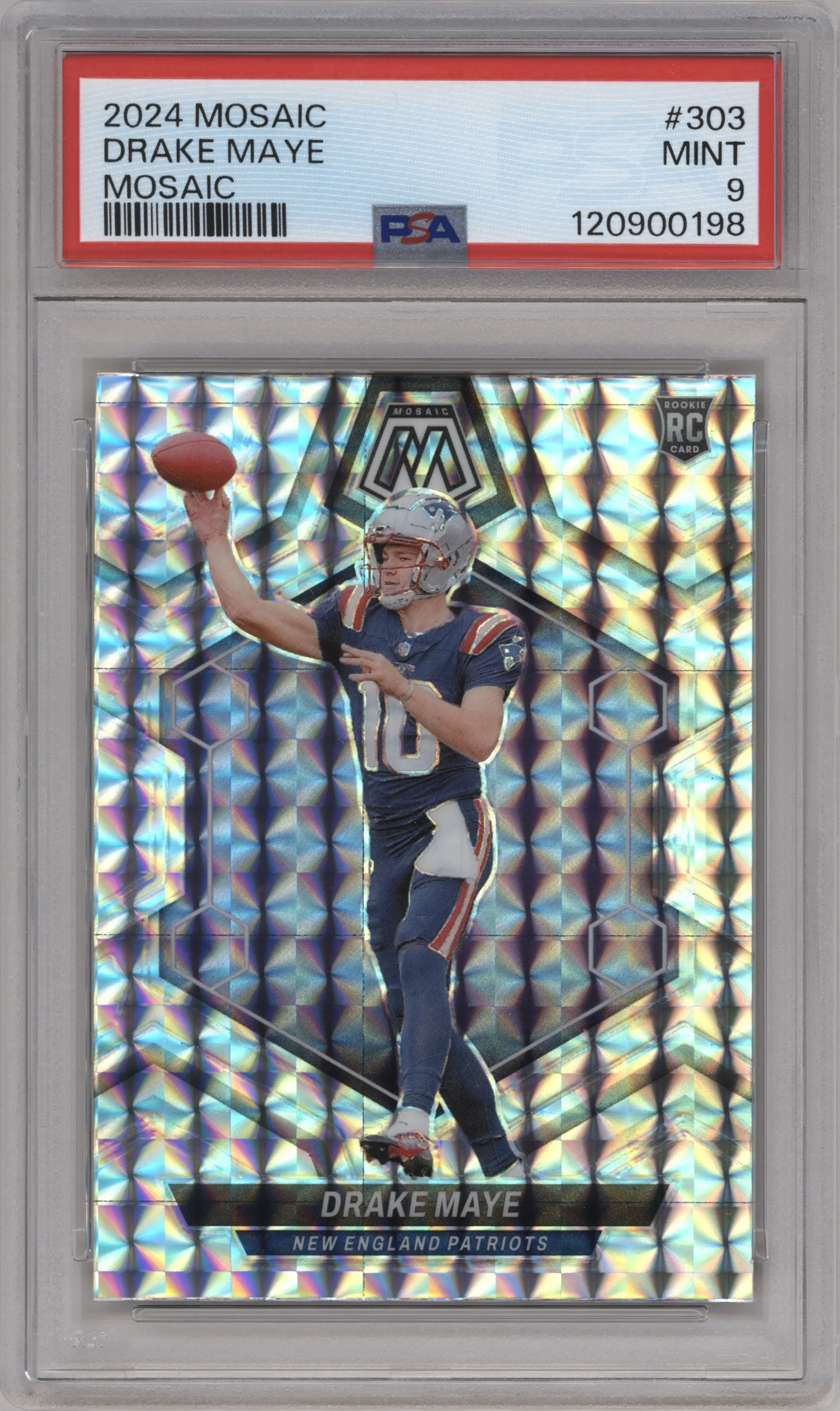 2024 Panini Mosaic Drake Maye Mosaic PSA 9
