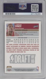 LeBron James from the 2003-04 Topps Chrome set graded by PSA and given an overall grade of 10.