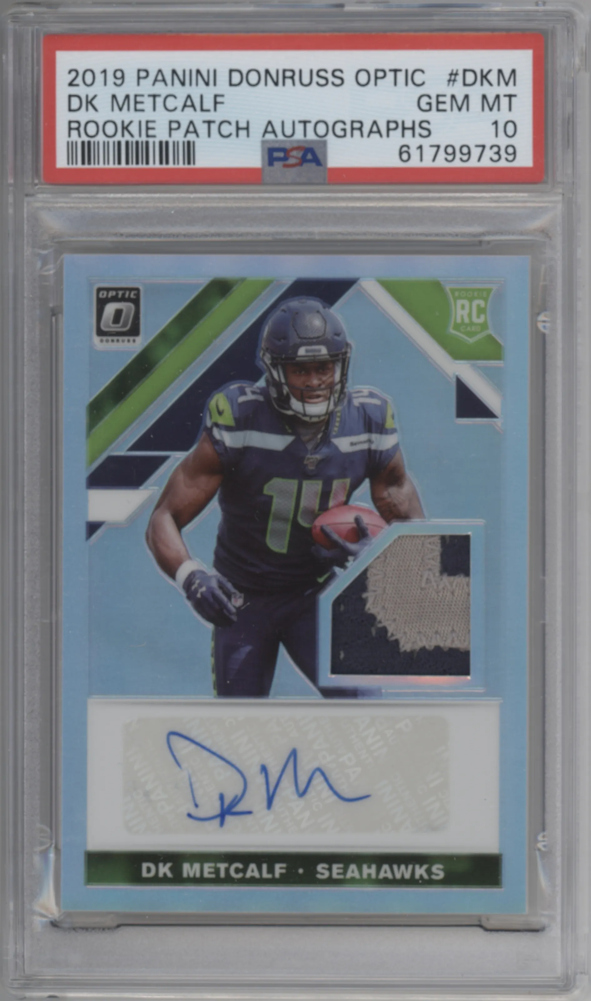 2019 Panini Donruss Optic RPA DK Metcalf PSA 10
