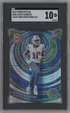 Justin Shorter from the 2023 Panini Spectra set featuring a Lucky Envelopes parallel graded by SGC and given an overall grade of 10.