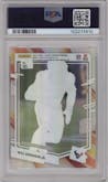 Will Anderson Jr from the 2023 Clearly Donruss set featuring a Vintage Stripes parallel graded by PSA and given an overall grade of 10.