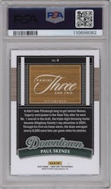 Paul Skenes from the 2024 Panini Three and Two set graded by PSA and given an overall grade of 10.