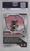 Michael Penix Jr. from the 2024 Panini Prizm set featuring a Lazer Prizm parallel graded by PSA and given an overall grade of 10.