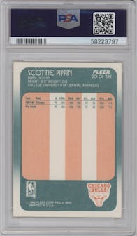 Scottie Pippen from the 1988-89 Fleer set graded by PSA and given an overall grade of 9.