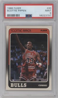 Scottie Pippen from the 1988-89 Fleer set graded by PSA and given an overall grade of 9.
