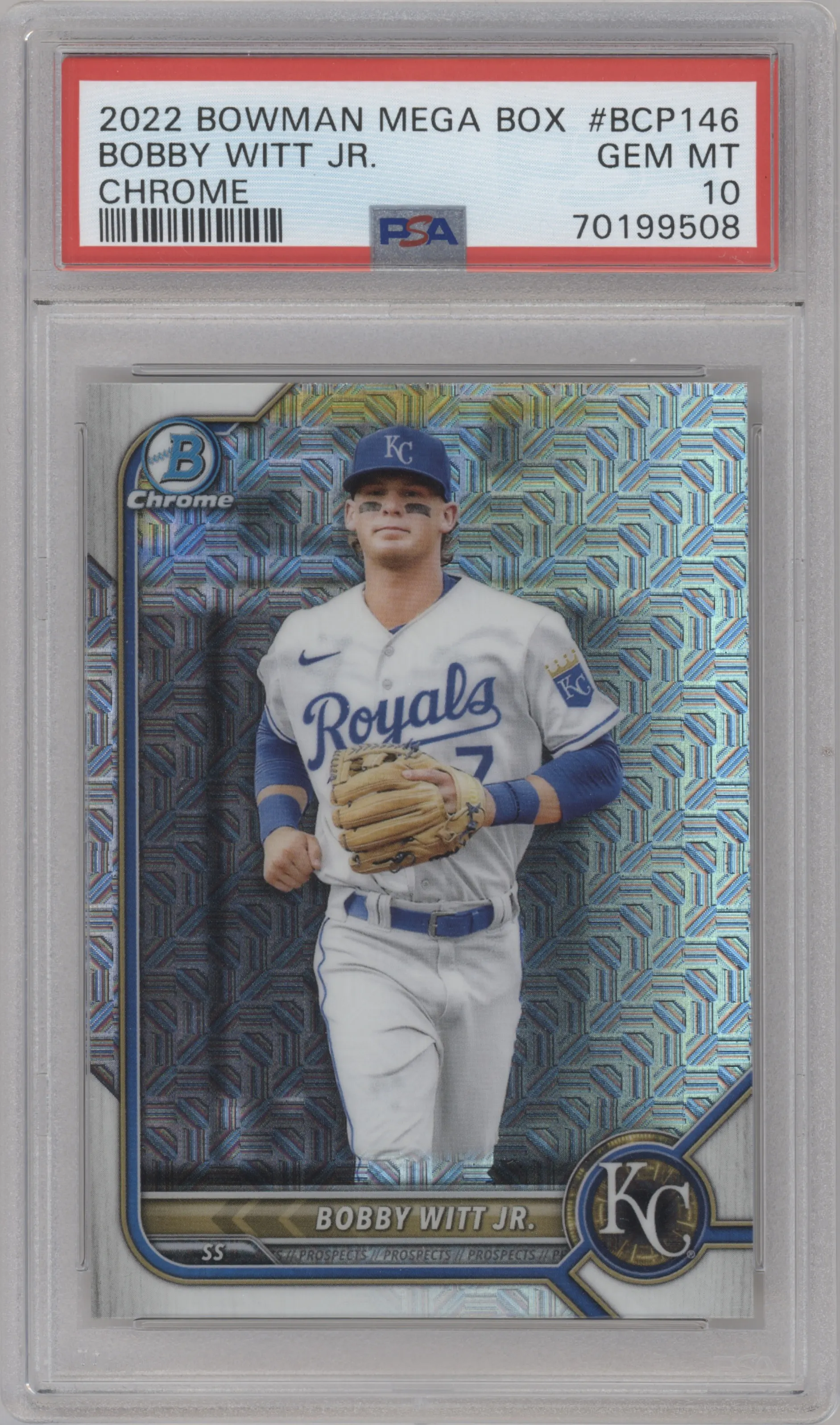 2022 Bowman Mega Box Chrome Bobby Witt Jr. #BCP-146 PSA 10