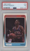 Dennis Rodman from the 1988-89 Fleer set graded by PSA and given an overall grade of 7.