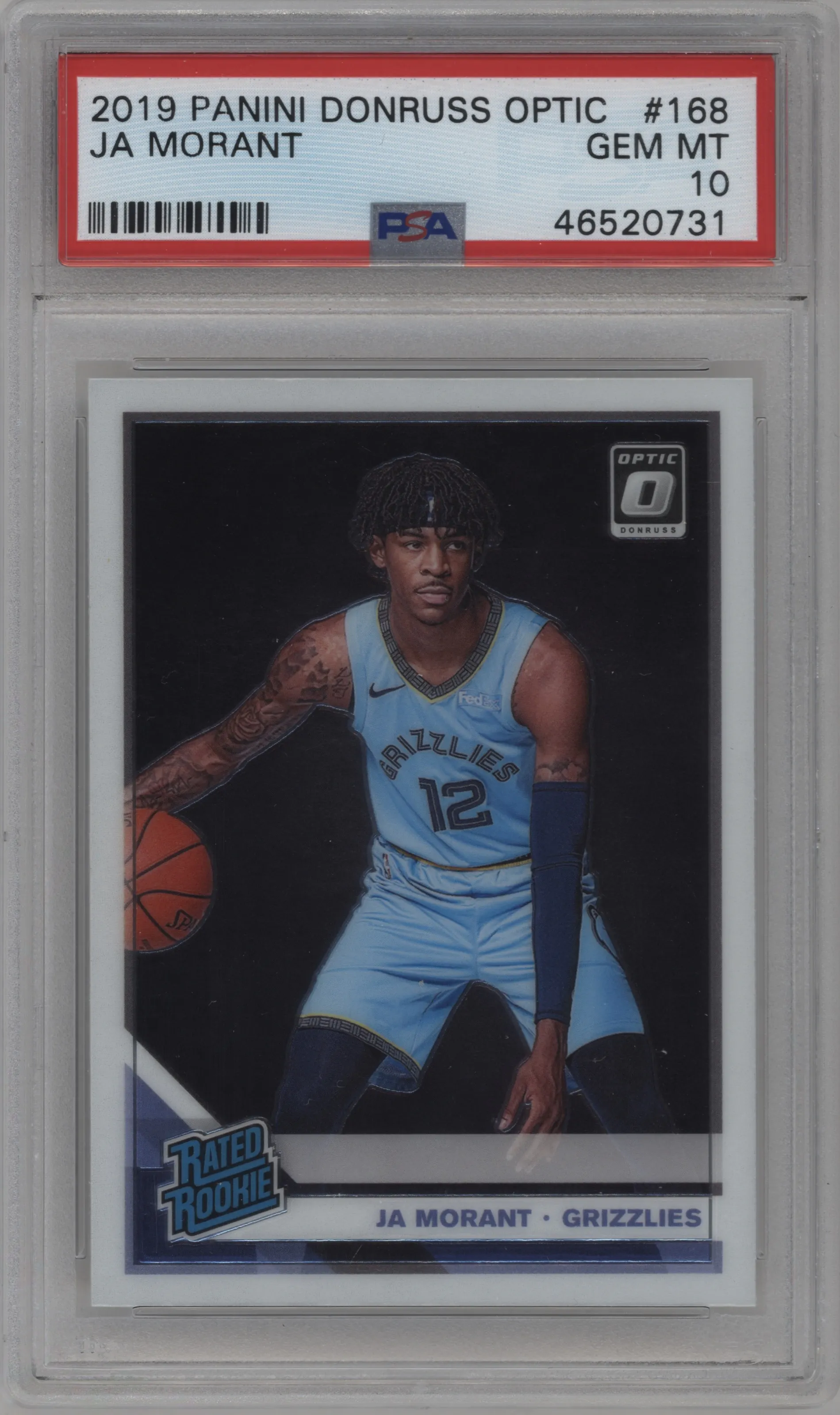 2019 Panini Donruss Optic Rated Rookie Ja Morant PSA 10