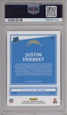 Justin Herbert from the 2020 Panini Donruss Optic set graded by PSA and given an overall grade of 10.