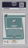 Devonta Smith from the 2021 Panini Donruss set featuring a Orange parallel graded by PSA and given an overall grade of 9.