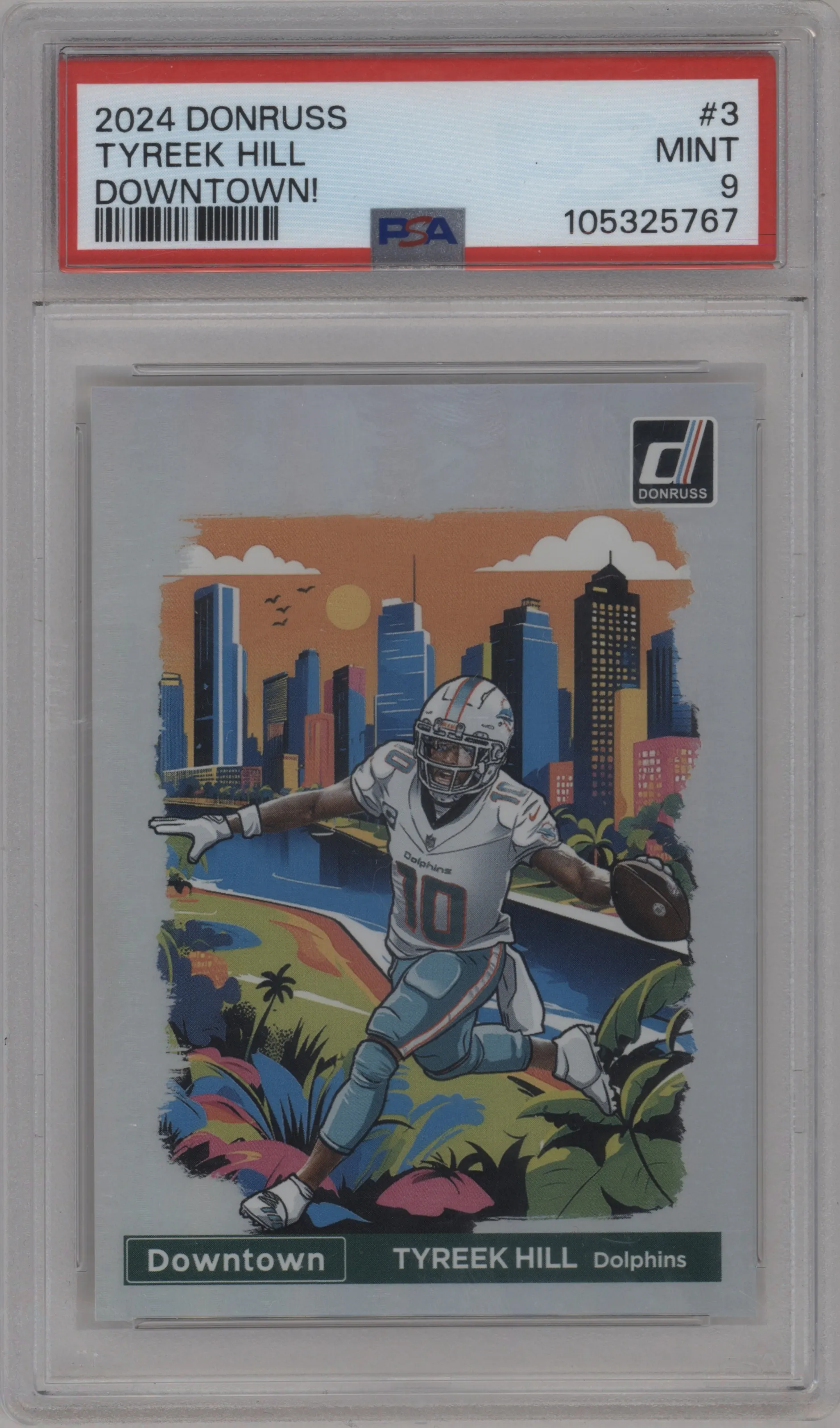2024 Donruss Downtown Tyreek Hill PSA 9