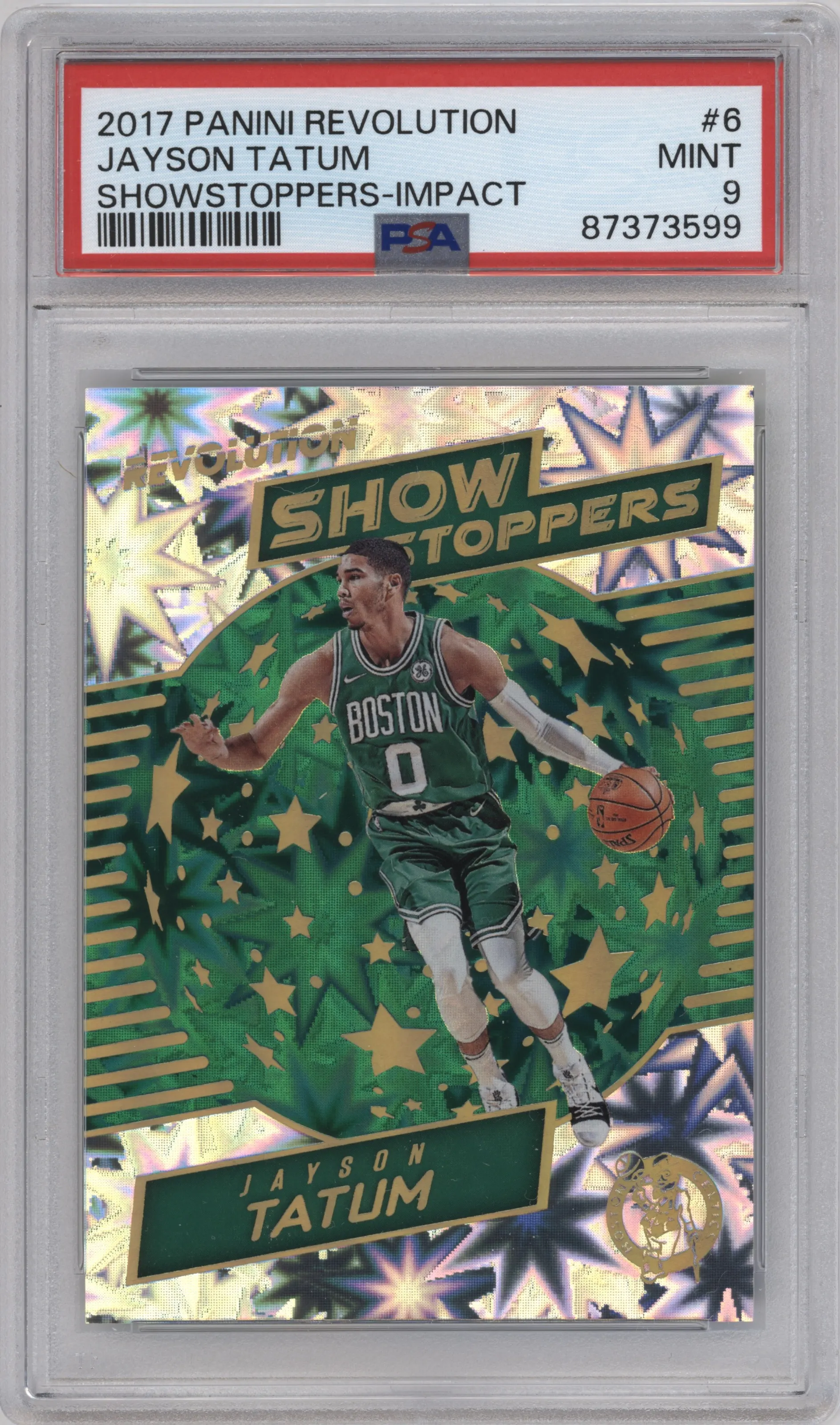 2017 Panini Revolution Showstoppers Jayson Tatum Impact PSA 9