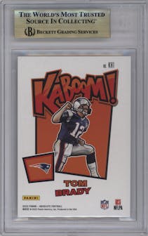 Tom Brady from the 2022 Panini Absolute set graded by Beckett and given an overall grade of 9.5.