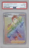 Sonia from the 2020 Pokemon SWSH set graded by PSA and given an overall grade of 10.
