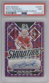 Ricky Pearsall from the 2024 Panini Mosaic set featuring a Purple parallel graded by PSA and given an overall grade of 9.