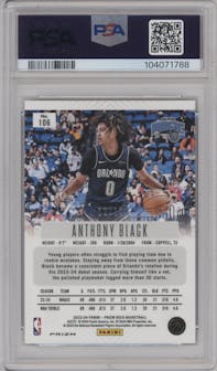 Anthony Black from the 2023-24 Panini Prizm Deca set featuring a FOTL Green Shimmer parallel graded by PSA and given an overall grade of 9.