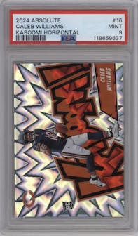 Caleb Williams  from the 2024 Panini Absolute set graded by PSA and given an overall grade of 9.