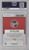 Caitlin Clark from the 2024-25 Panini Instant WNBA set graded by PSA and given an overall grade of 10.