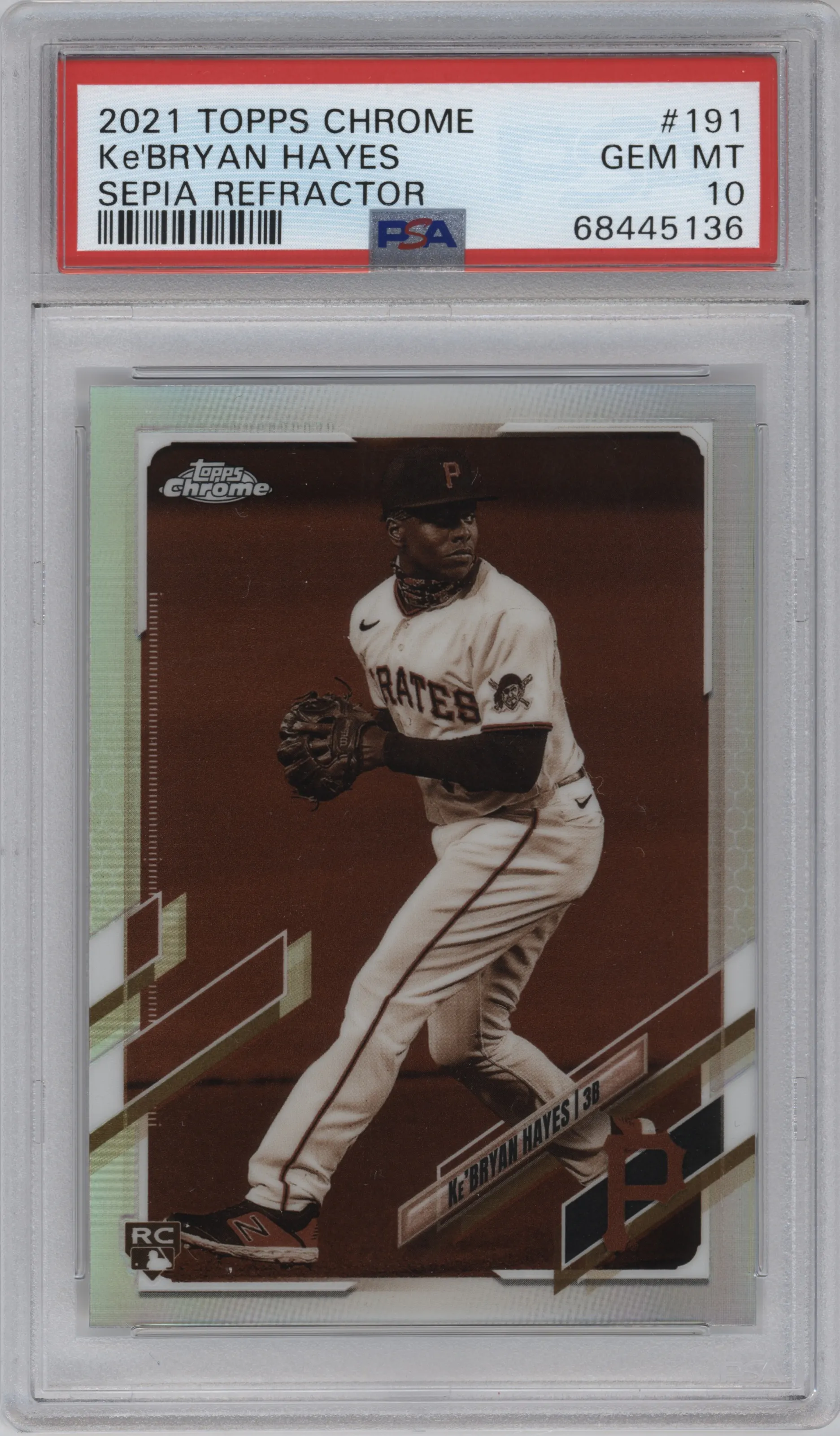 2021 Topps Chrome Ke'Bryan Hayes Sepia Refractor PSA 10