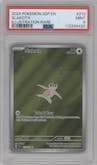 Slakoth from the 2024 Pokemon SV set graded by PSA and given an overall grade of 9.