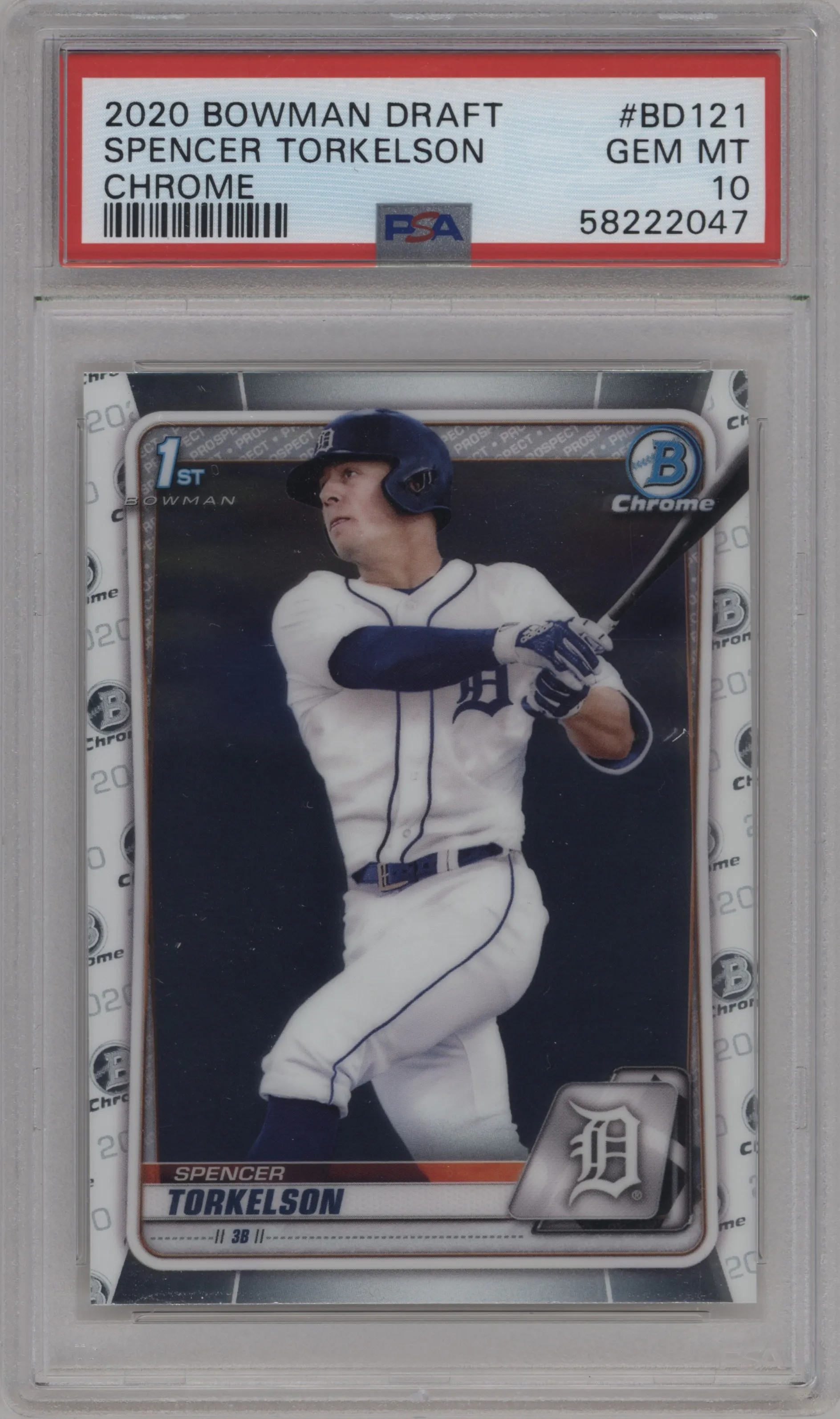 2020 Bowman Draft Chrome Spencer Torkelson PSA 10