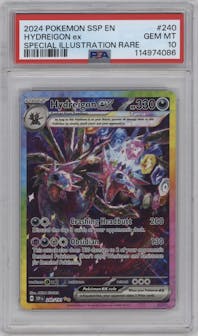 Hydreigon ex from the 2024 Pokemon SV set graded by PSA and given an overall grade of 10.