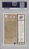 Ken Griffey Jr. from the 1989 Upper Deck set graded by PSA and given an overall grade of 8.