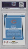 Justin Fields from the 2021 Panini Donruss Optic set graded by PSA and given an overall grade of 10.