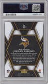 Jordan Addison from the 2022 Panini Select set graded by PSA and given an overall grade of 10.